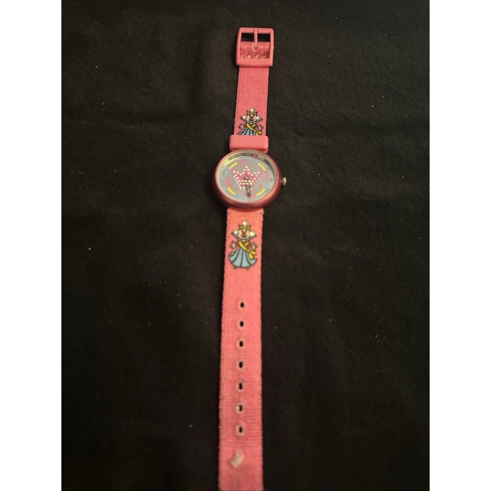 Swatch Flik Flak Vintage 1995 ETA Quartz Girls Watch – Pink Strap – Swiss Made